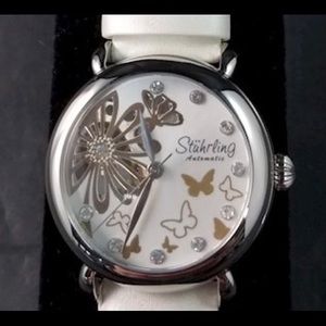 Stuhrling NIB Ladies Flower & Butterflies Watch
